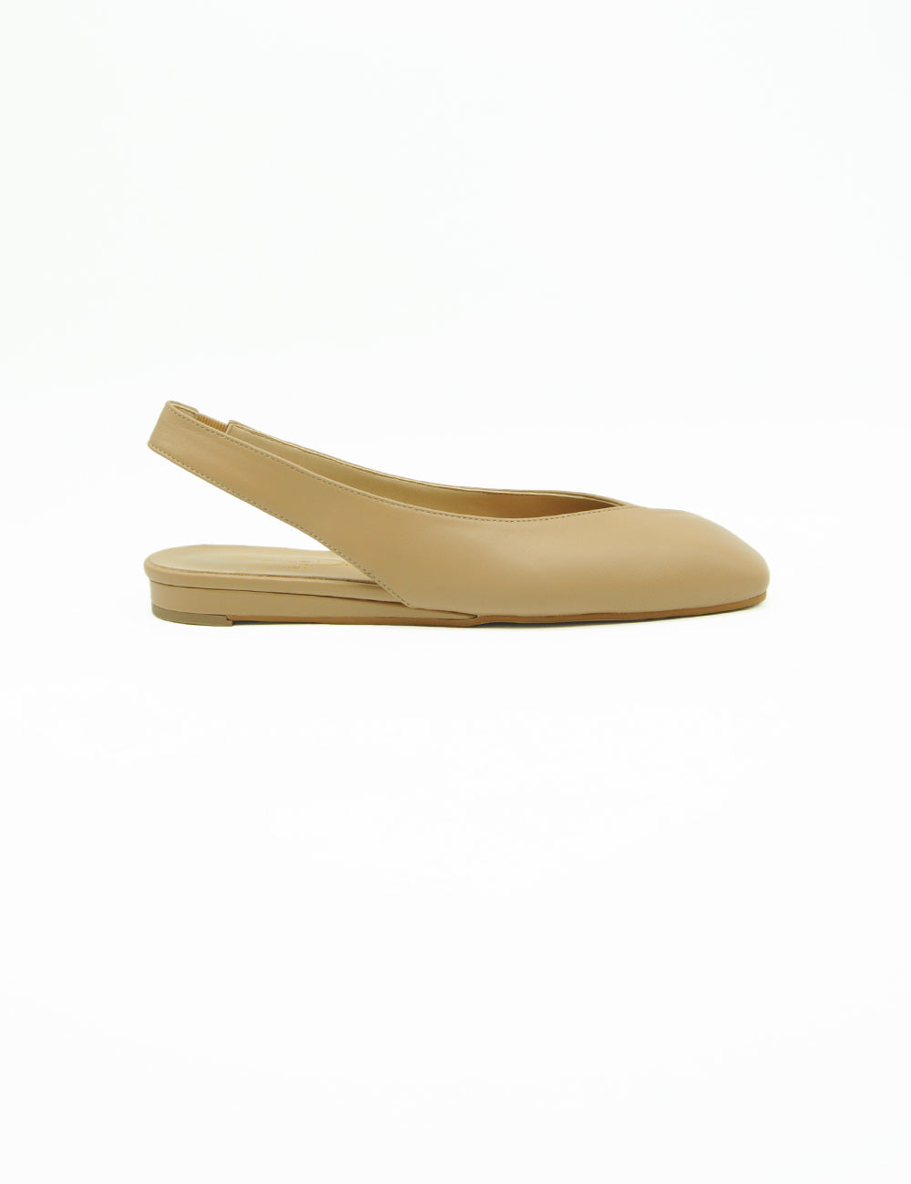 Bianca Di Ballerina slingback camel in pelle beige, design minimalista