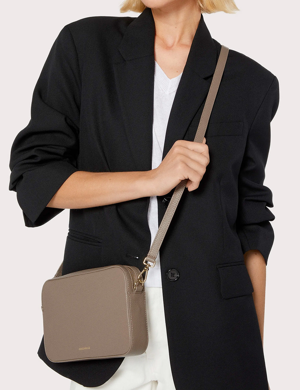 Coccinelle Tracolla Tebe Mini Warm Taupe