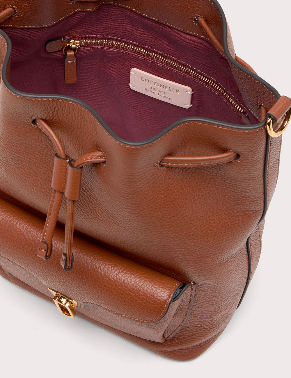 Coccinelle Secchiello Beat Medium Cognac