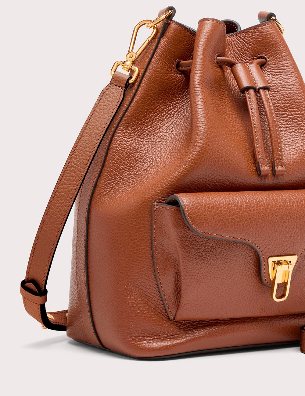 Coccinelle Secchiello Beat Medium Cognac