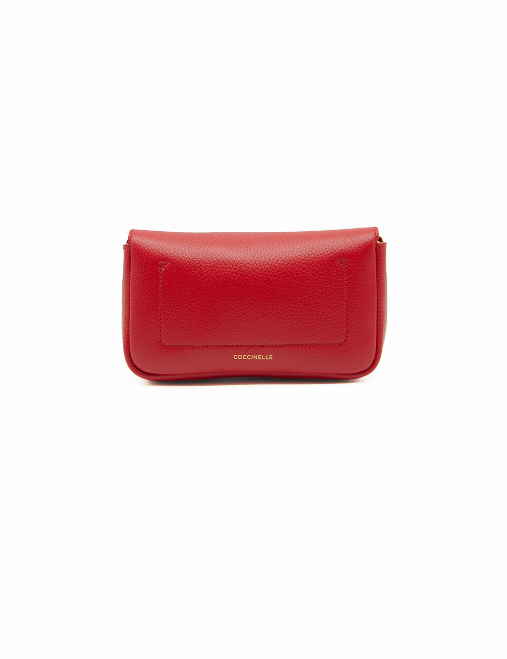 Borsa clutch Coccinelle C-Me Lock Mini Scarlet in pelle rossa testurizzata