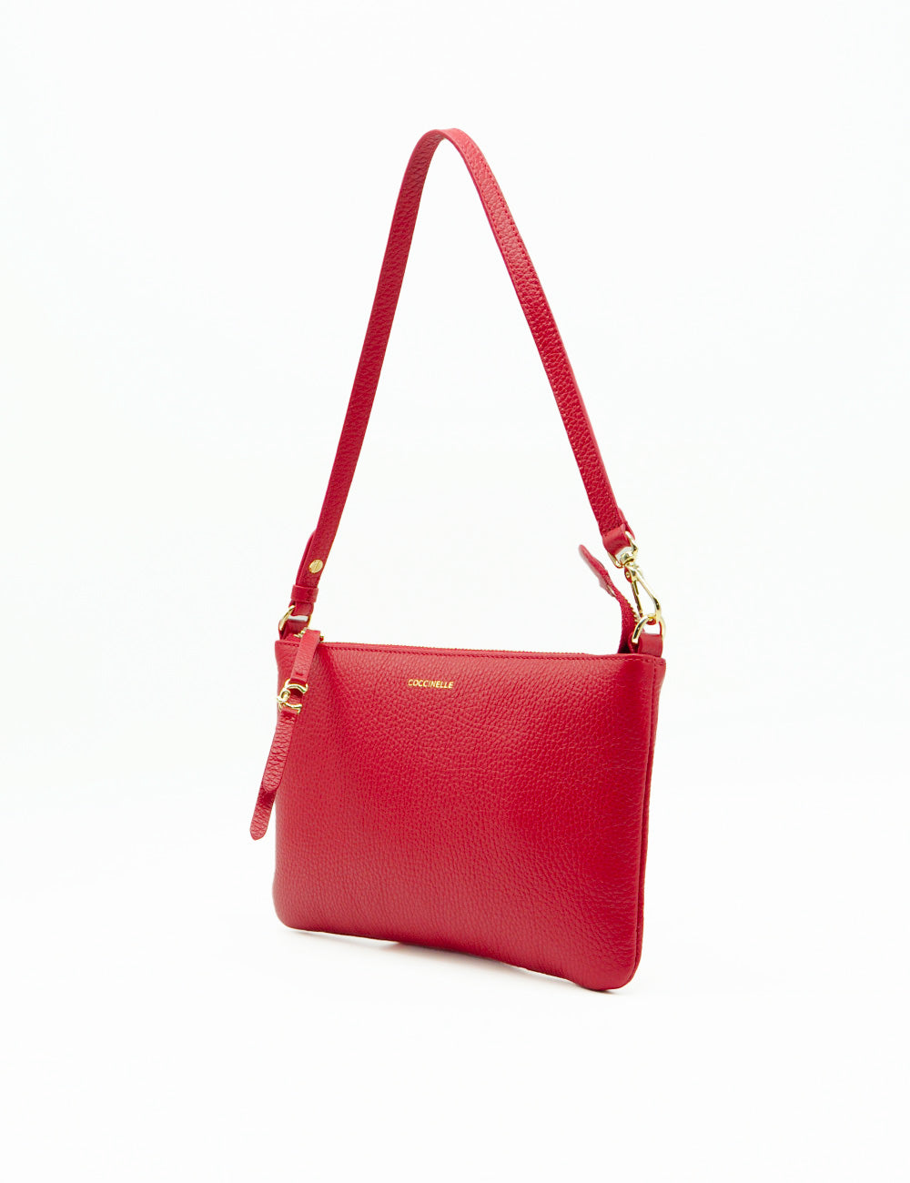 Borsa Coccinelle C-Easy Mini Scarlet in pelle rossa con hardware oro