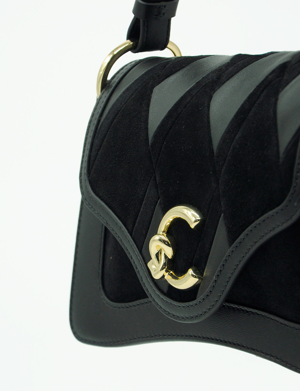 Coccinelle A Mano C-Me Suede Media Noir