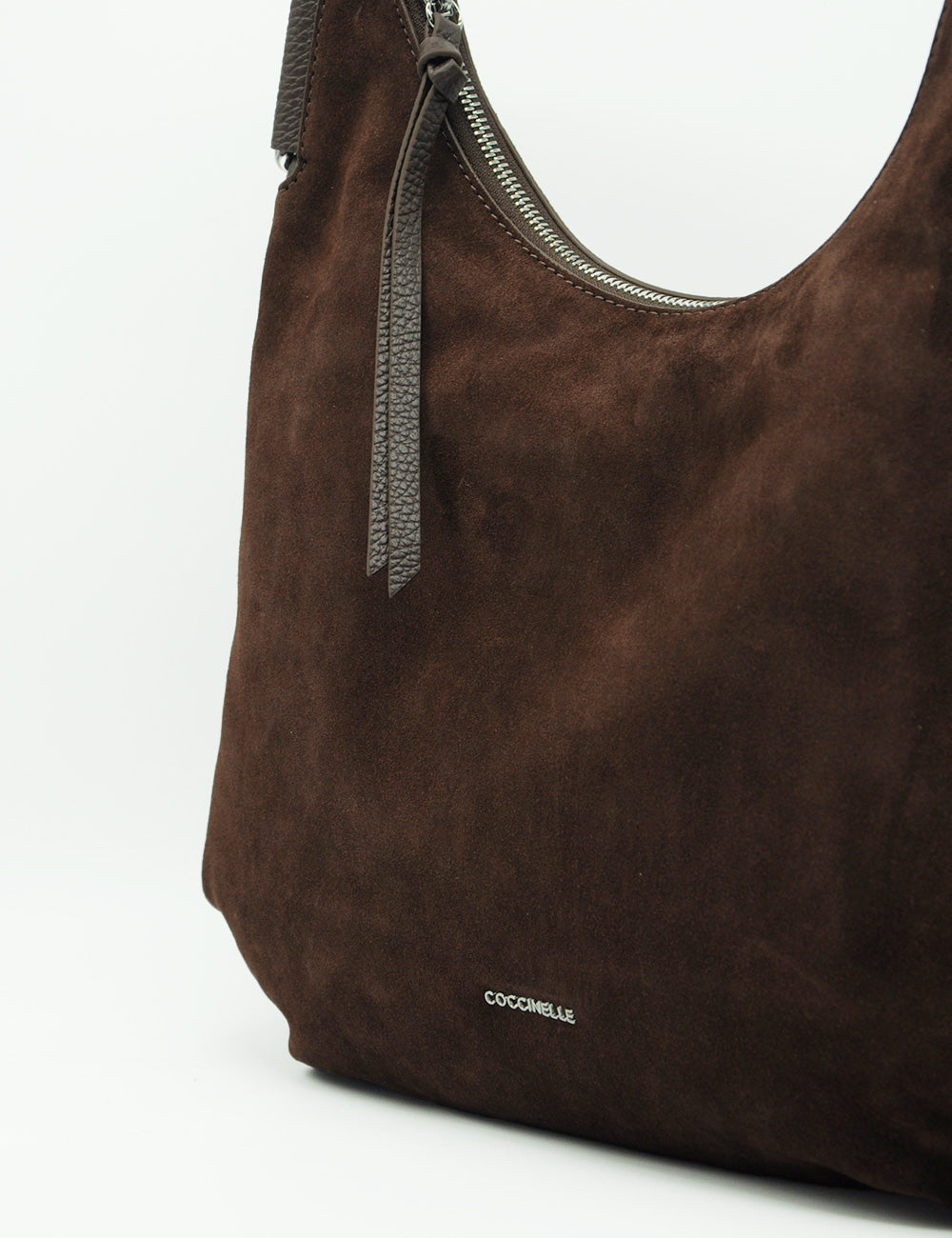 Coccinelle Rebecca Suede Small Brunette