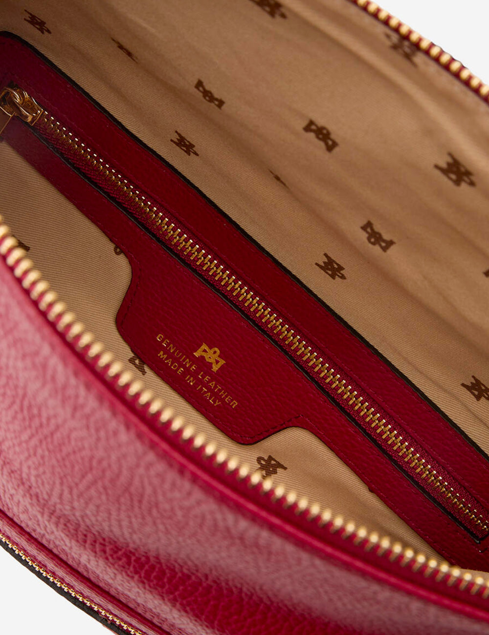 Cuoieria Fiorentina Velvet Flap Bag Cherry