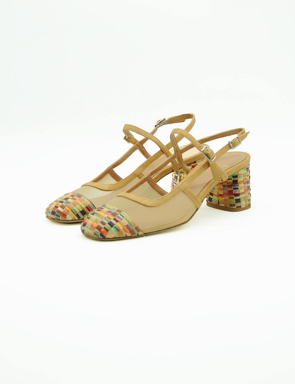 Chantal Décolleté Rafia Multicolor