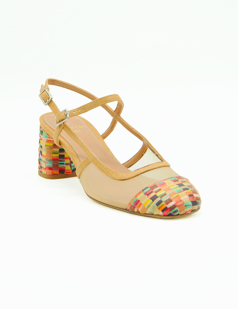 Chantal Décolleté Rafia Multicolor