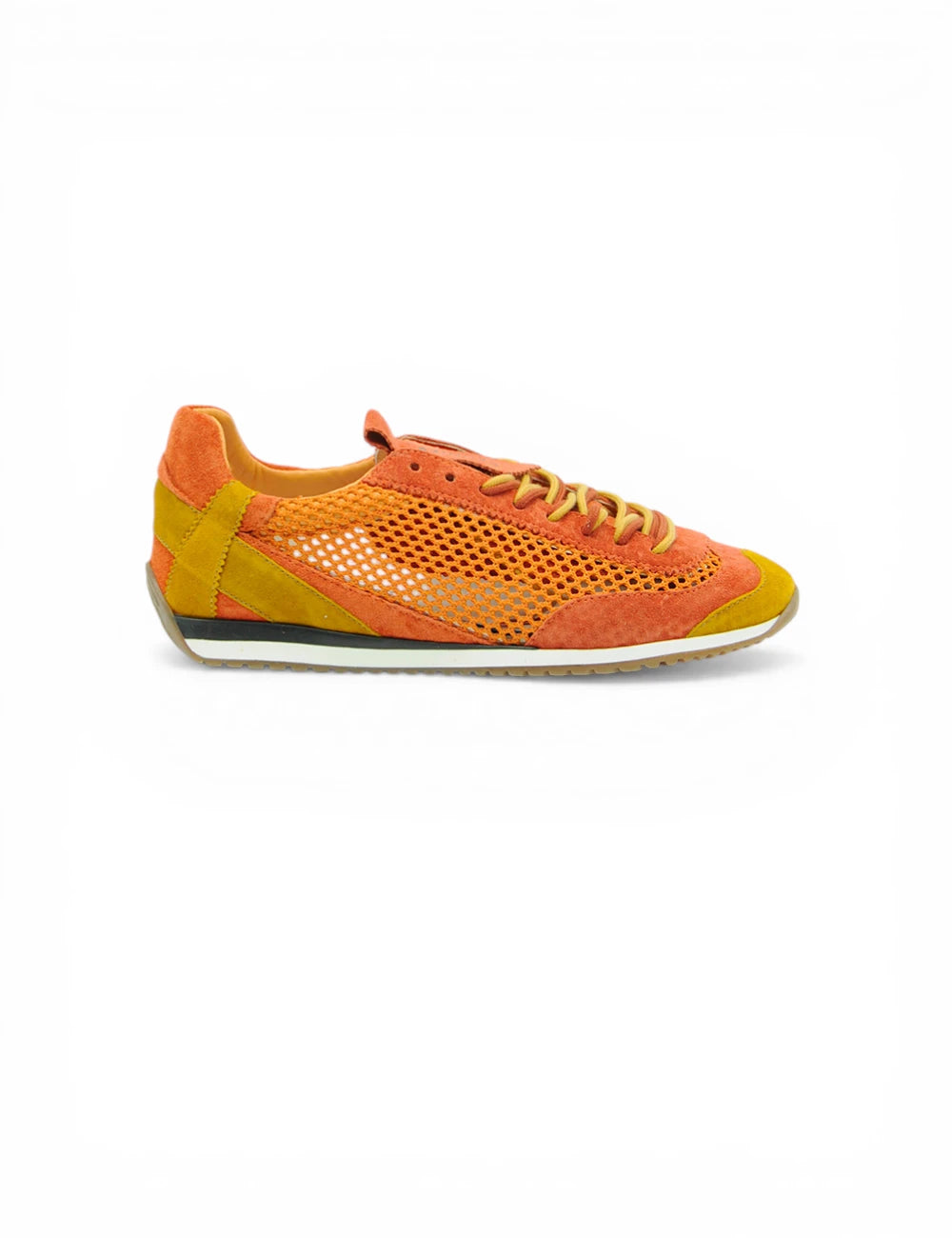 Sneaker Cromier Net Orange con rete arancione e accenti in suede