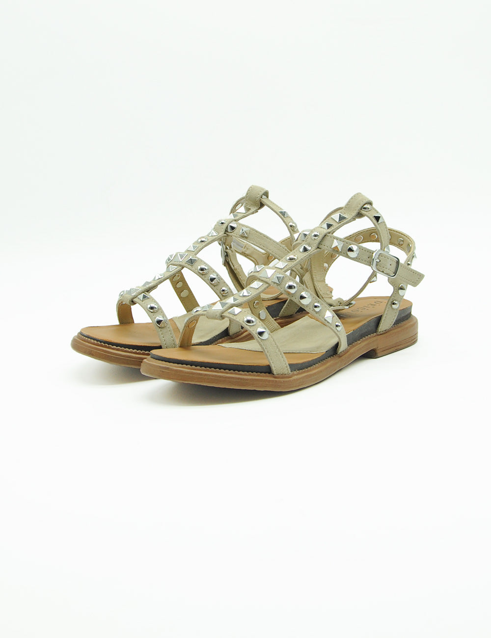 Fabbrica Dei Colli Sandalo Borchiato Lino