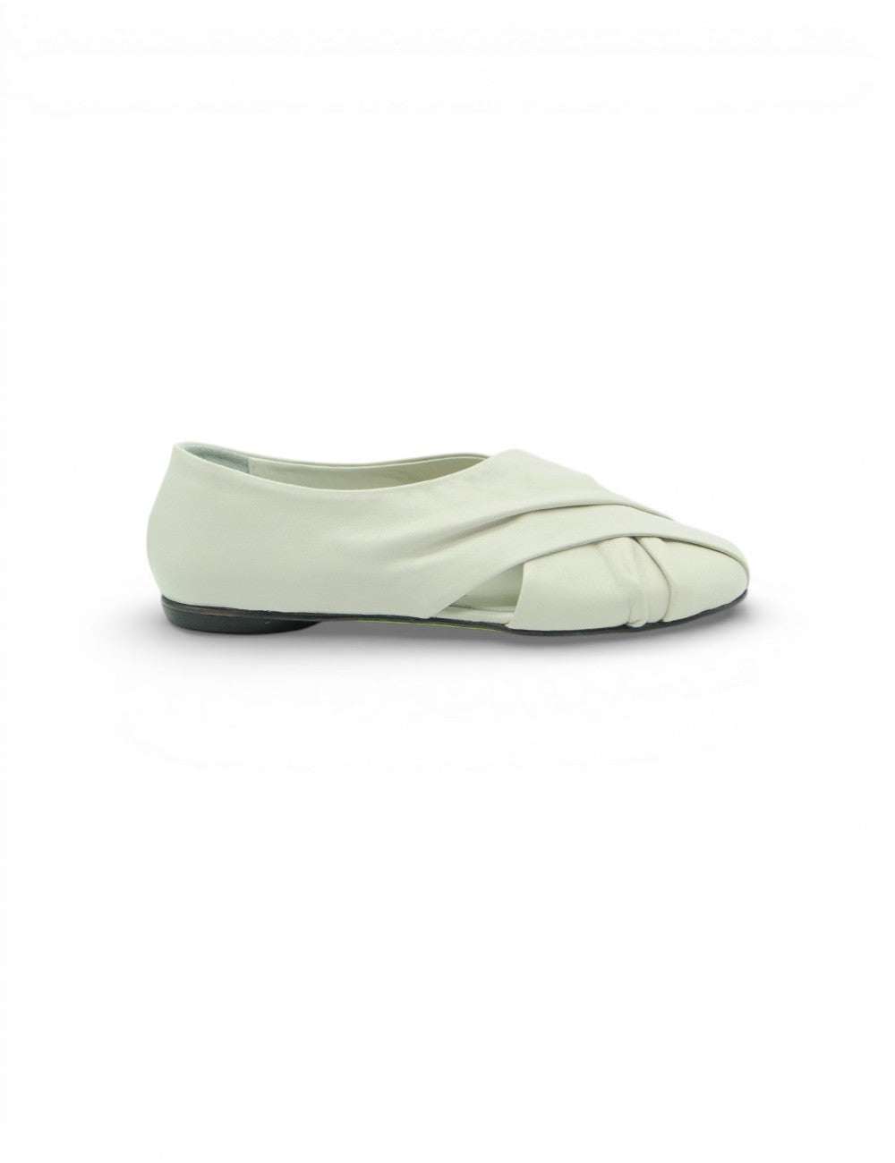 Ballerina Miranda Latte Ernesto Dolani in pelle chiara con cinghie incrociate