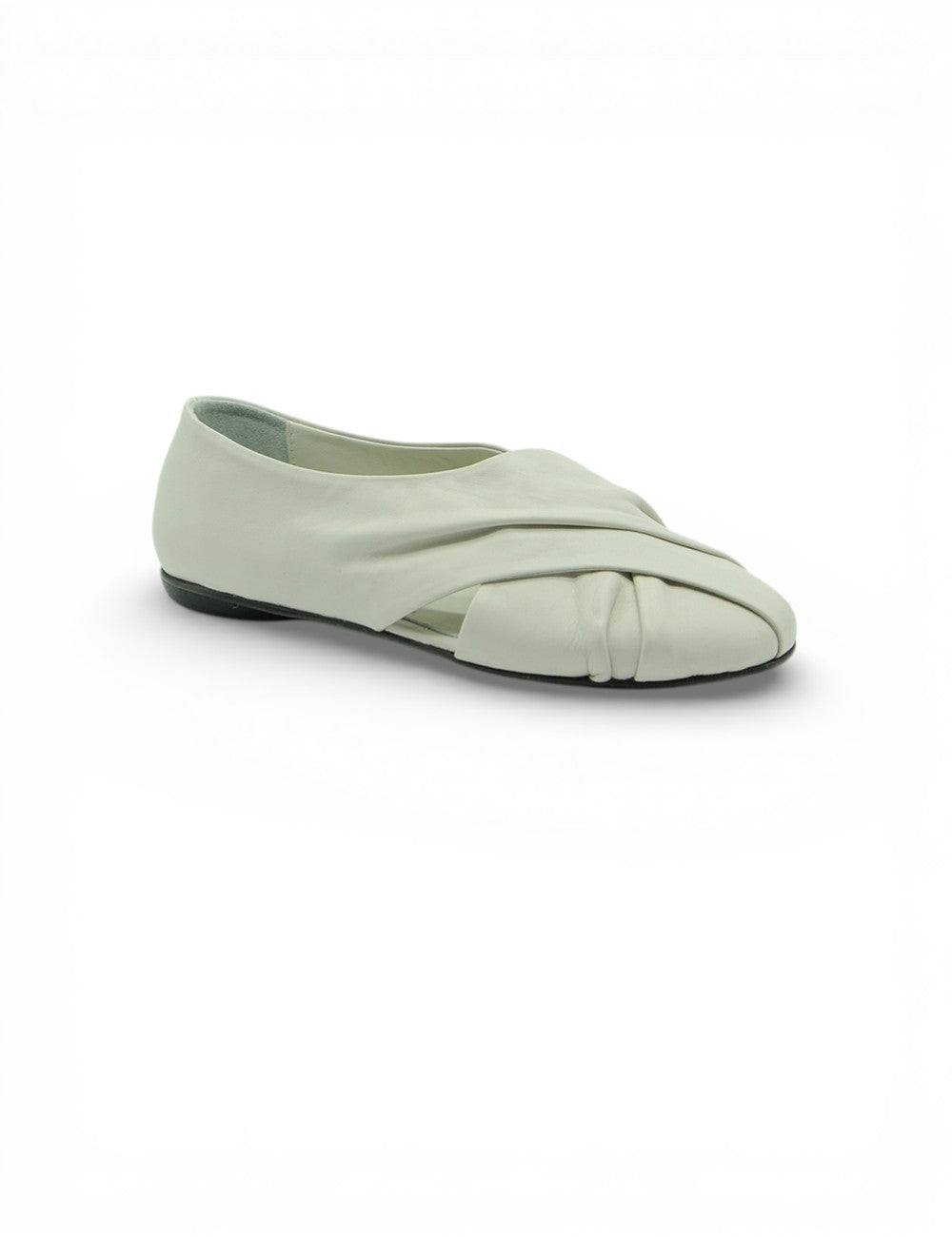 Scarpa ballerina Miranda Latte Ernesto Dolani, verde pallido con dettagli incrociati