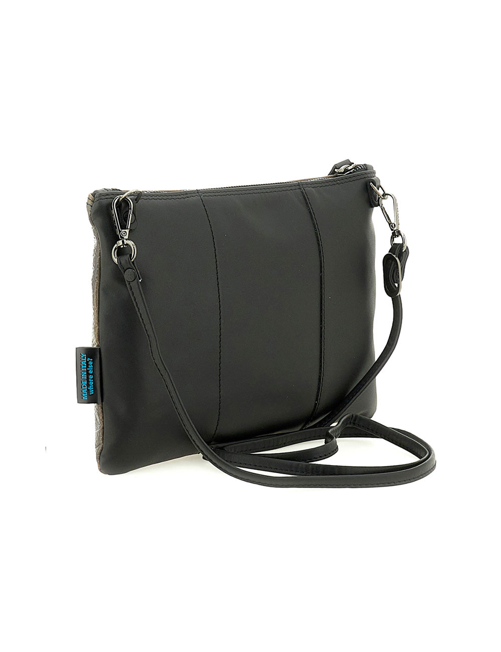 Borsa a tracolla in pelle nera gabs beyoncè tg m pet lovers dogs grigio con design minimal e tracolla regolabile