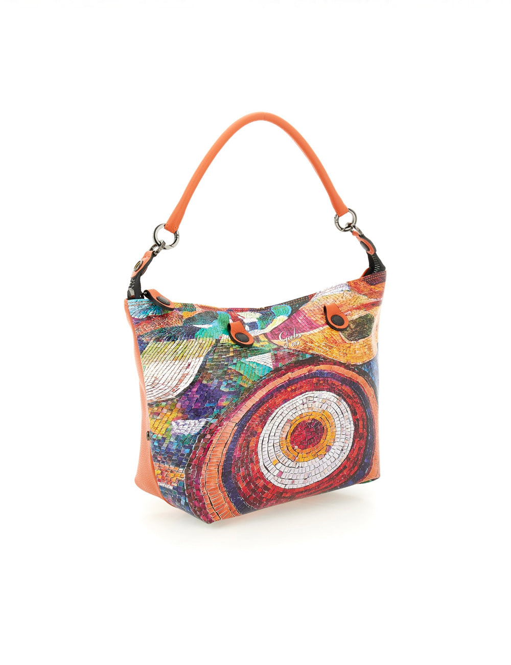 Borsa Gabs G3 Plus TG M Mosaico con manici arancioni e mosaico colorato
