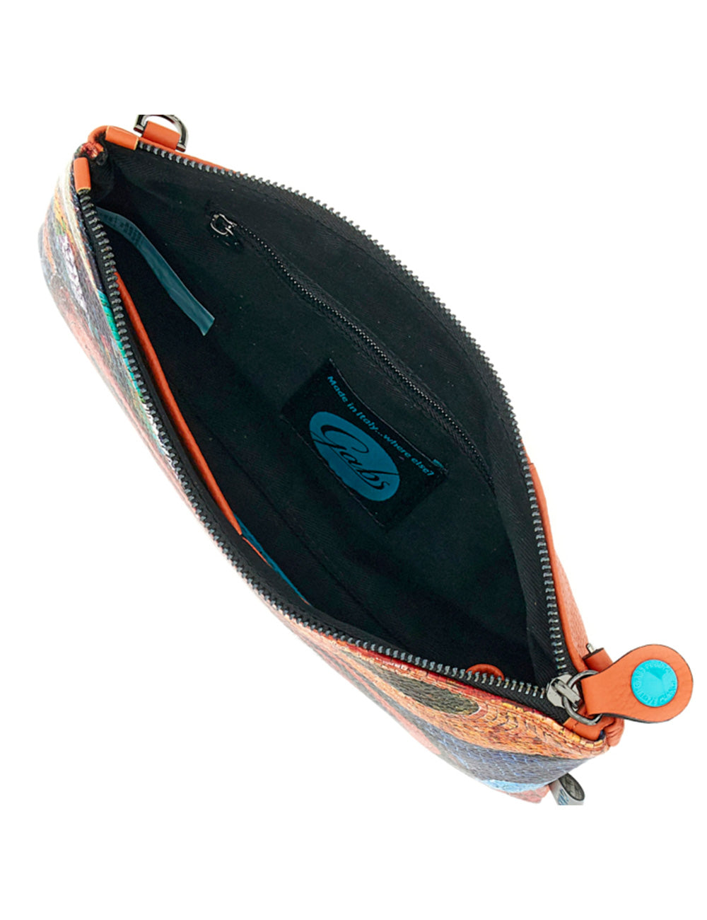 Borsa Gabs Beyoncè TG M Mosaico arancione mosaico con zip turchese