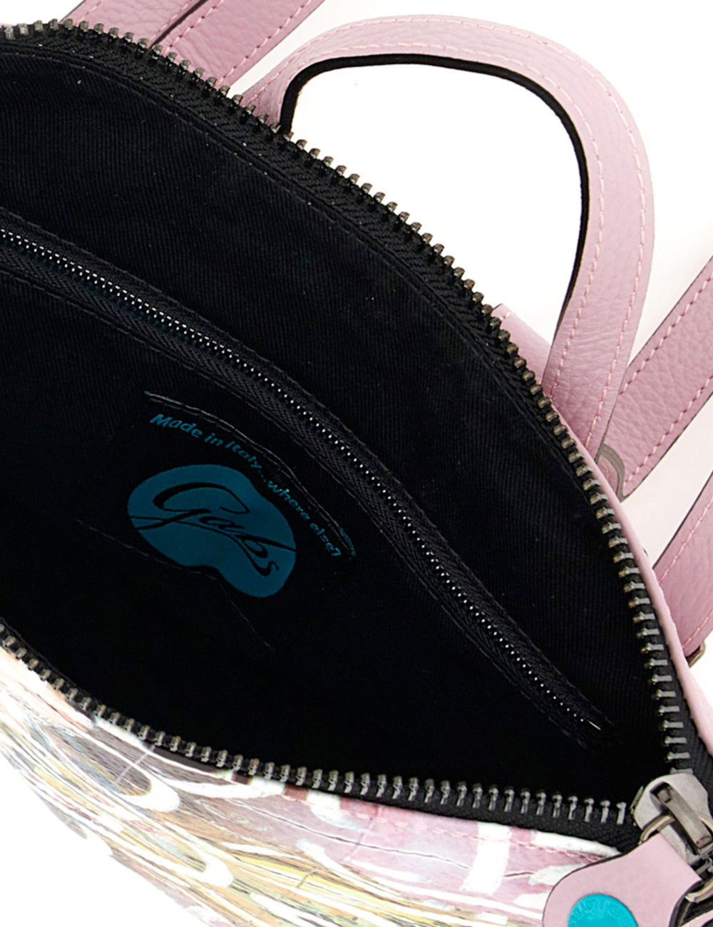 Zaino Lolita TG S Primavera Gabs in pelle rosa con pannello trasparente