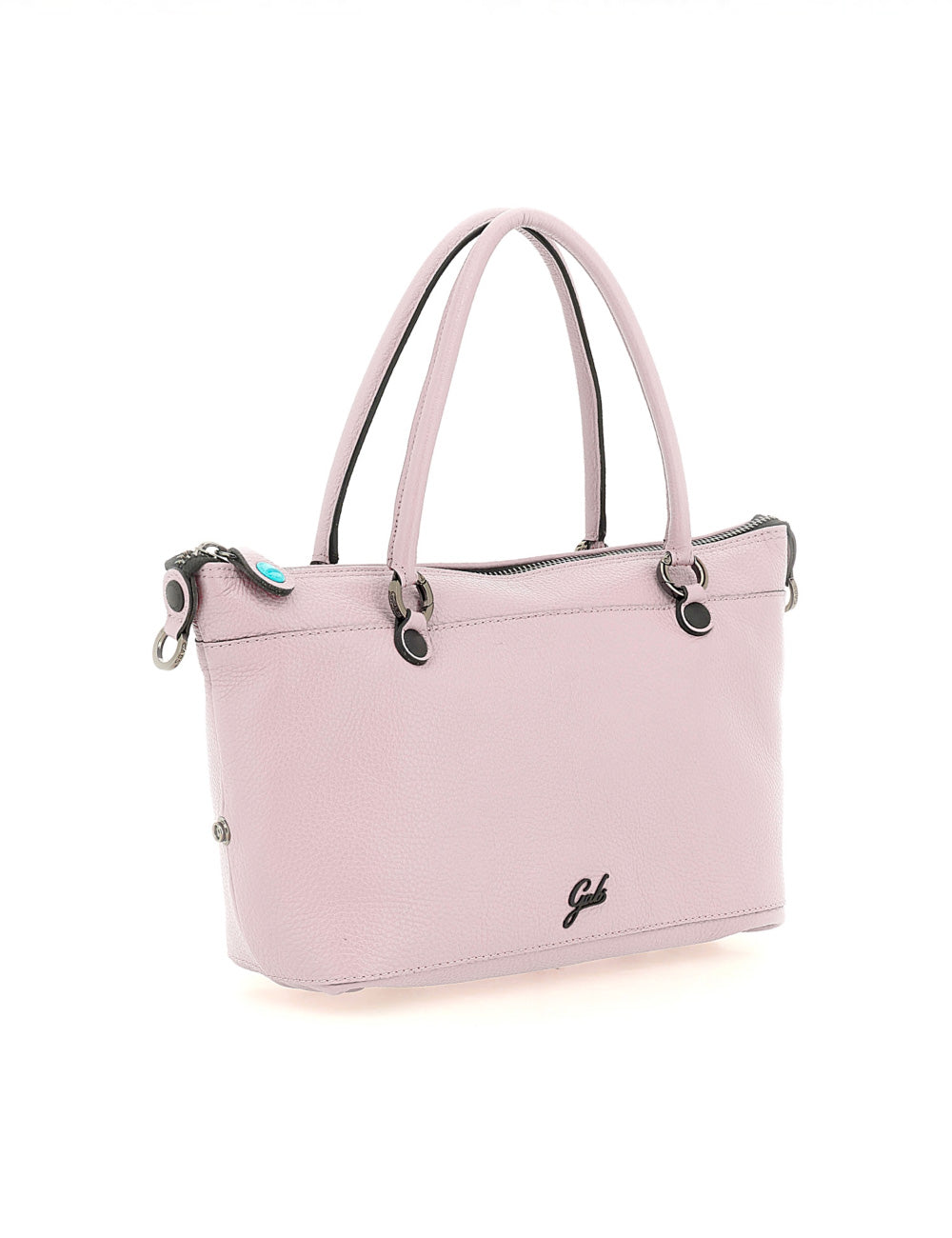 Borsa Gabs G3 Plus TG M Provenza rosa chiaro cuoio con rifiniture nere