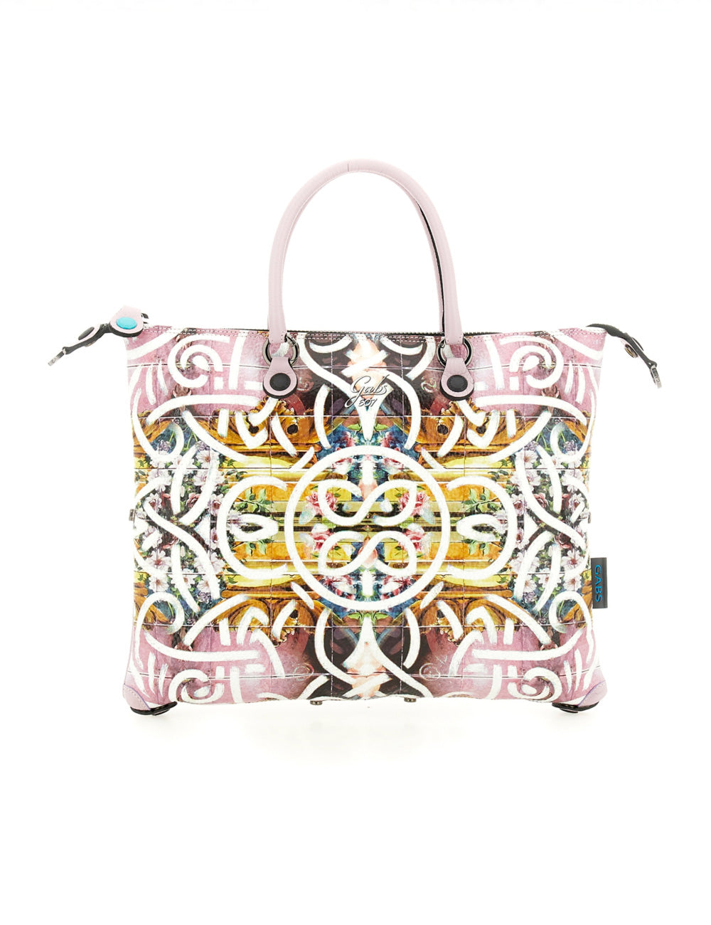 Borsa Gabs G3 Plus TG M Primavera con mosaico colorato rosa giallo verde