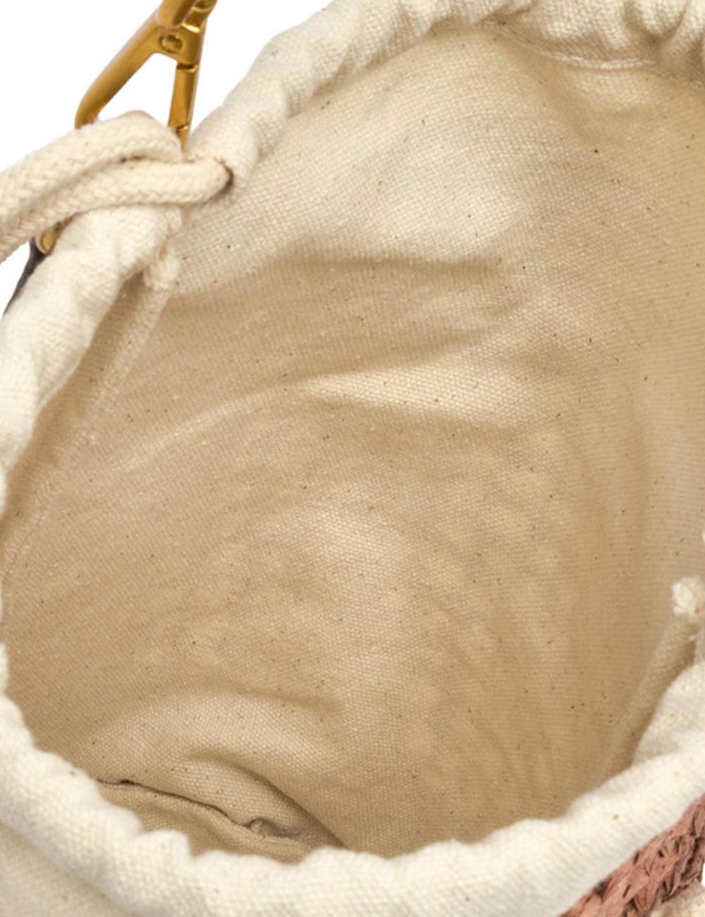 Borsa secchiello Gianni Chiarini Nefeli Blush beige con cordino bianco