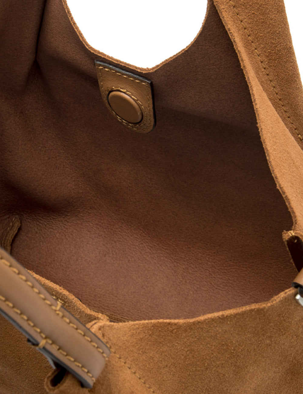 Borsa in suede beige con tracolla in pelle abbinata e hardware metallico oro, Gianni Chiarini Dua Medium Caramel