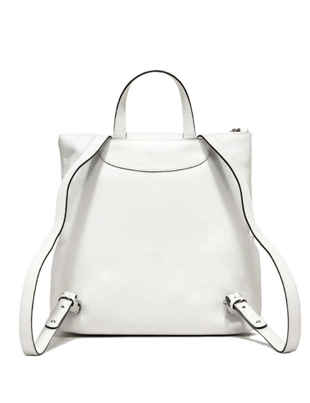 Zaino Giada Marble Gianni Chiarini in pelle bianca con cuciture nere