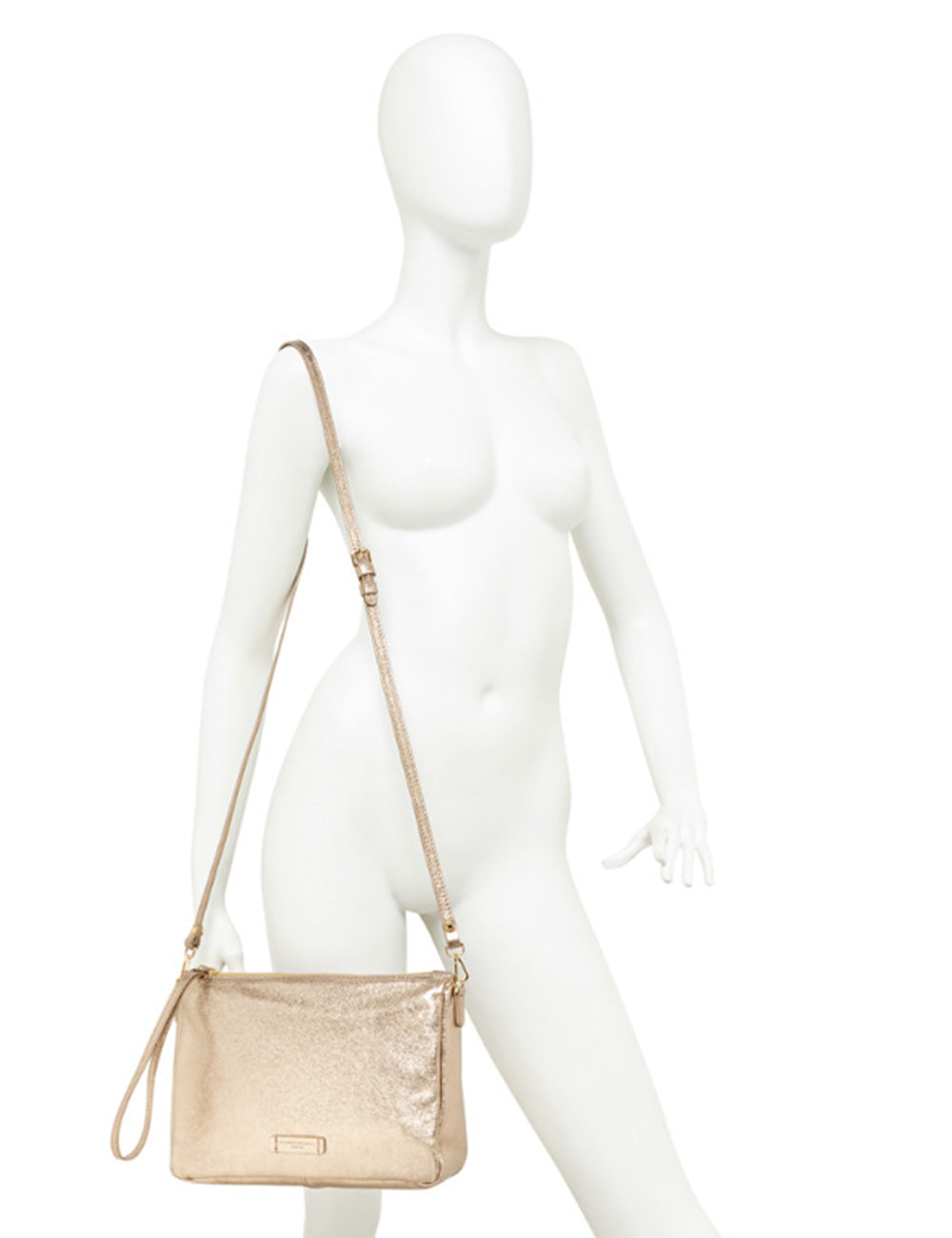 Borsa a tracolla Nora Pouch Mirage Gianni Chiarini oro metallico elegante