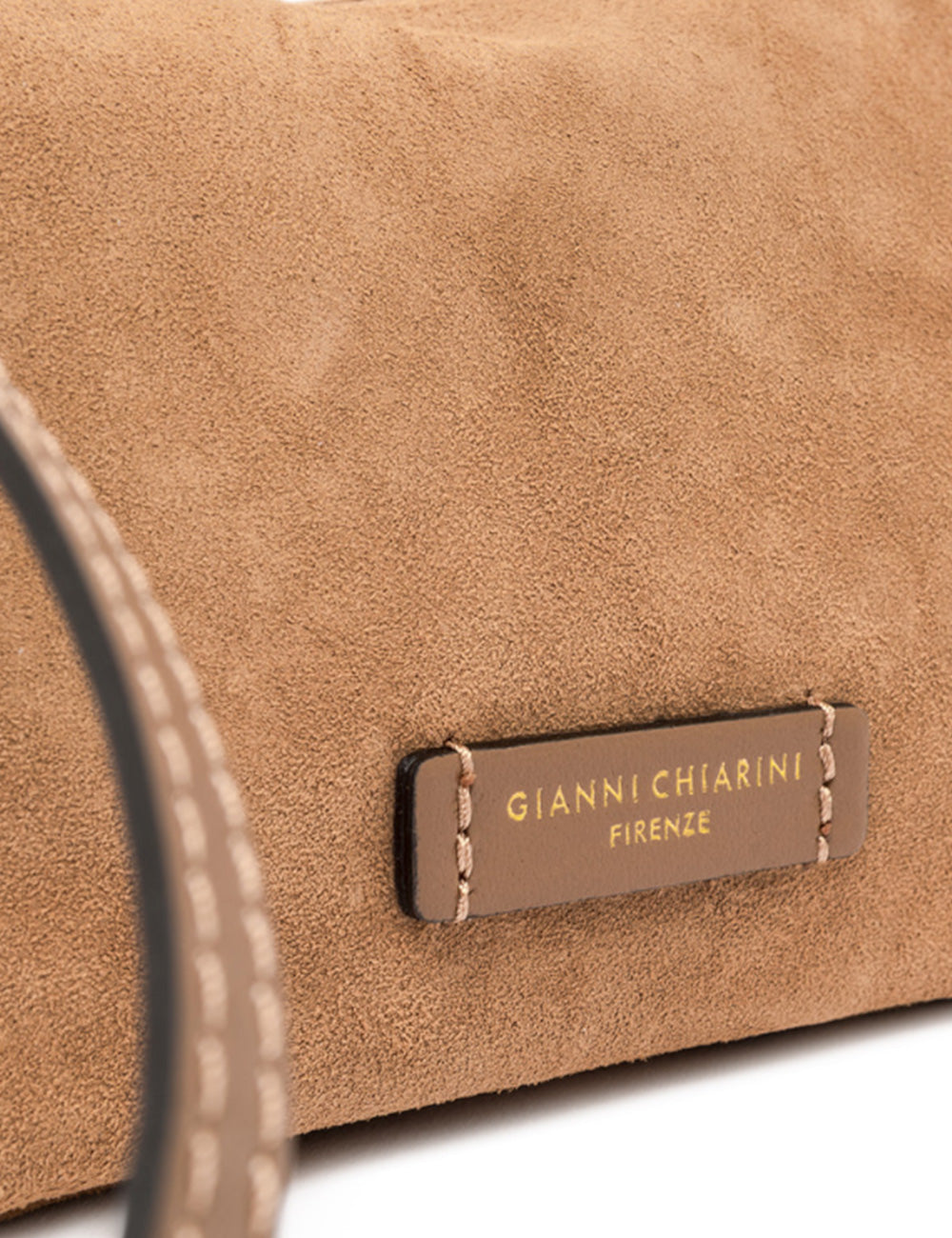 Borsa a tracolla piccola Nora in camoscio caramello Gianni Chiarini Firenze