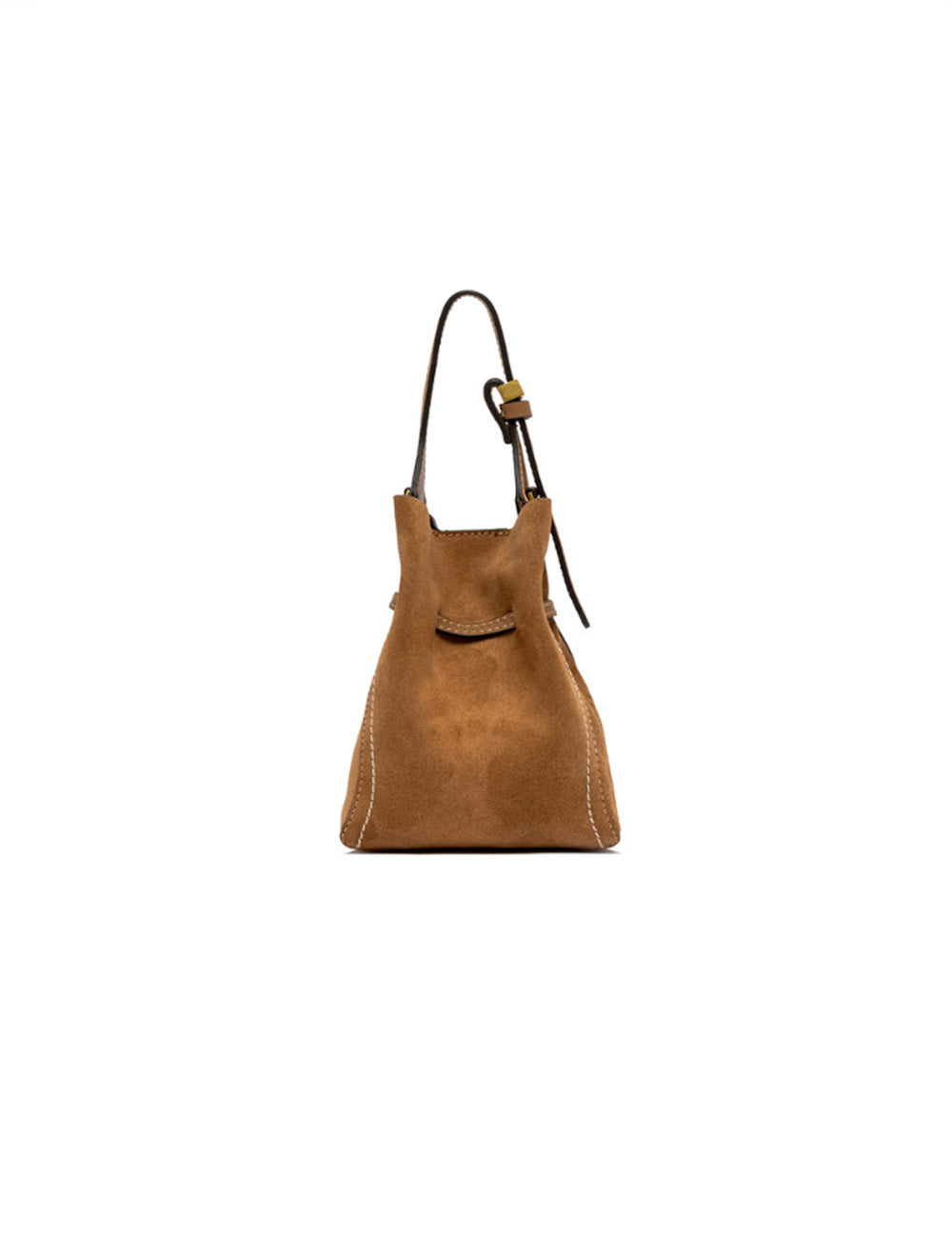 Borsa a secchiello mini Sienna Caramel Gianni Chiarini in camoscio tan