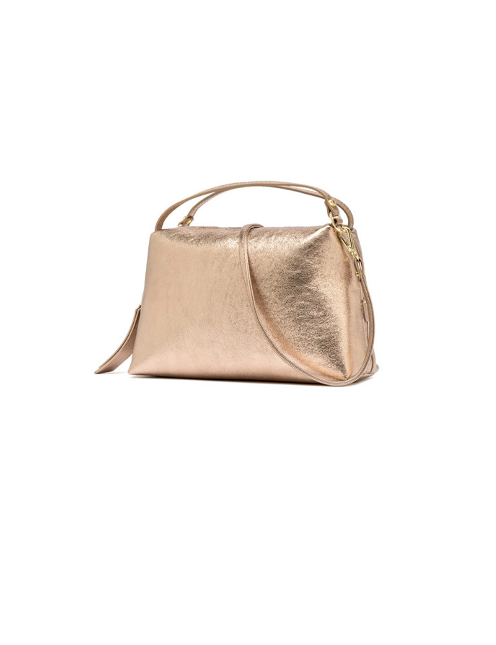 Borsa Gianni Chiarini Alifa Mirage oro rosa metallizzata rettangolare
