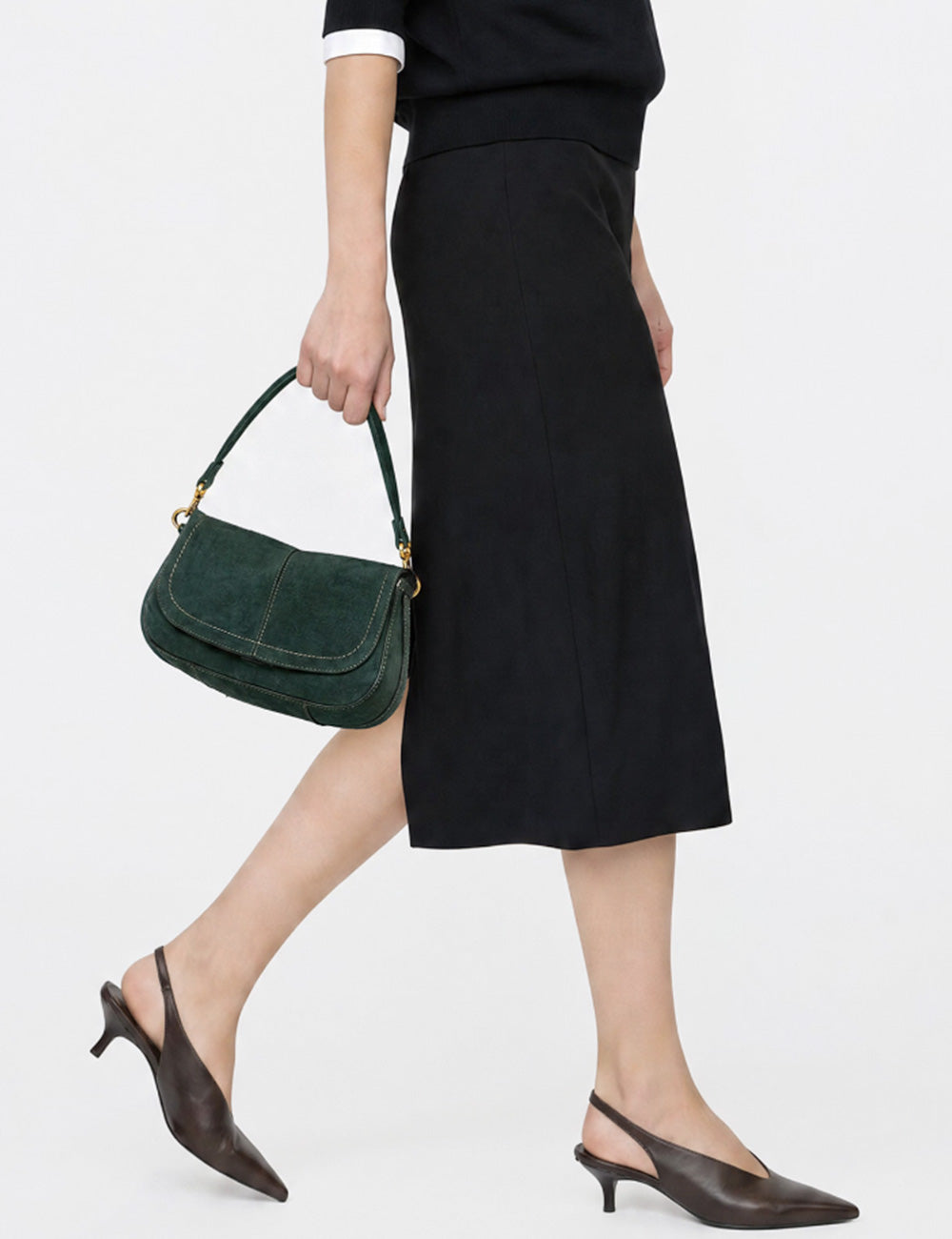 Gianni Chiarini Helena Round Medium Velvet Green