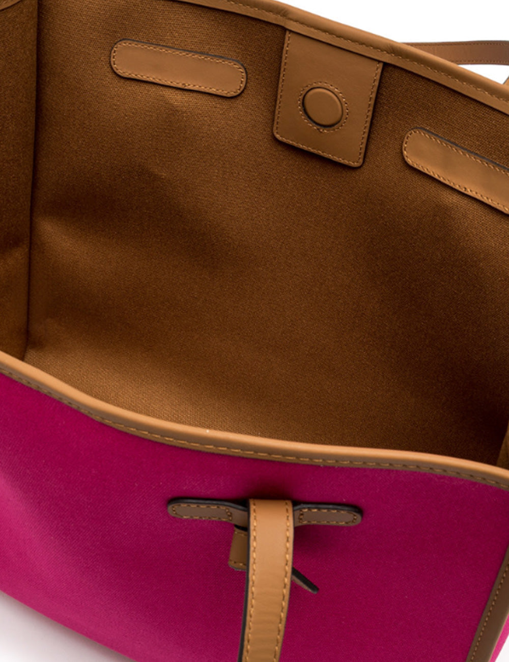 Borsa tote Marcella Desert Flower Cuoio Caramel Large Gianni Chiarini fucsia con pelle caramello