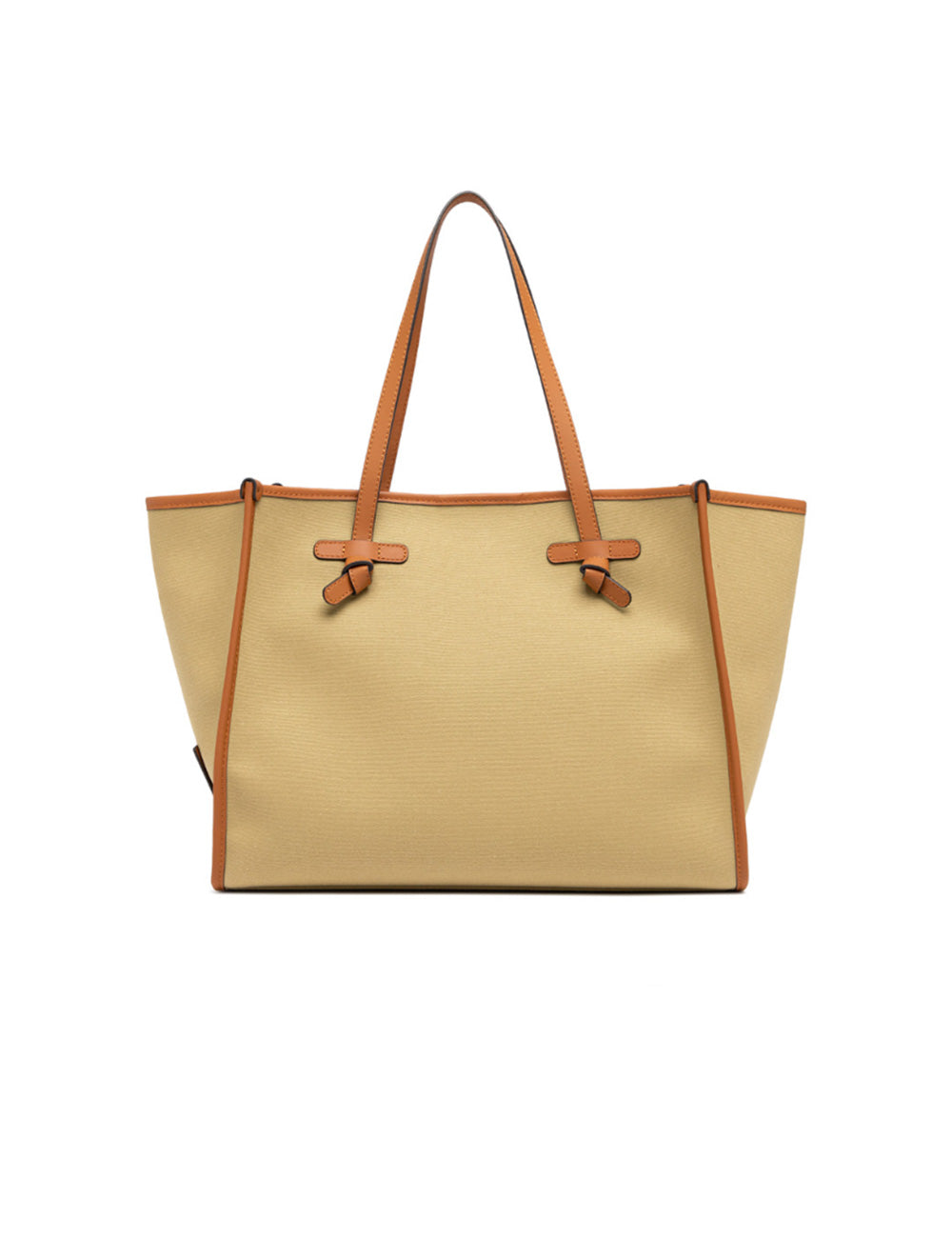 Borsa tote Marcella Taiga Corda Caramel Large di Gianni Chiarini in canvas beige con manici in pelle