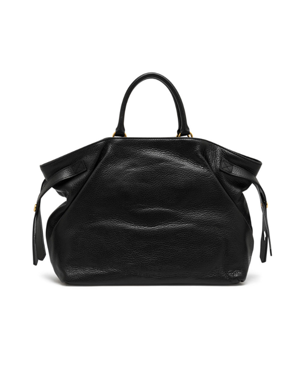 Borsa tote in pelle nera Gianni Chiarini Claudette Nera con manici strutturati e lacci laterali