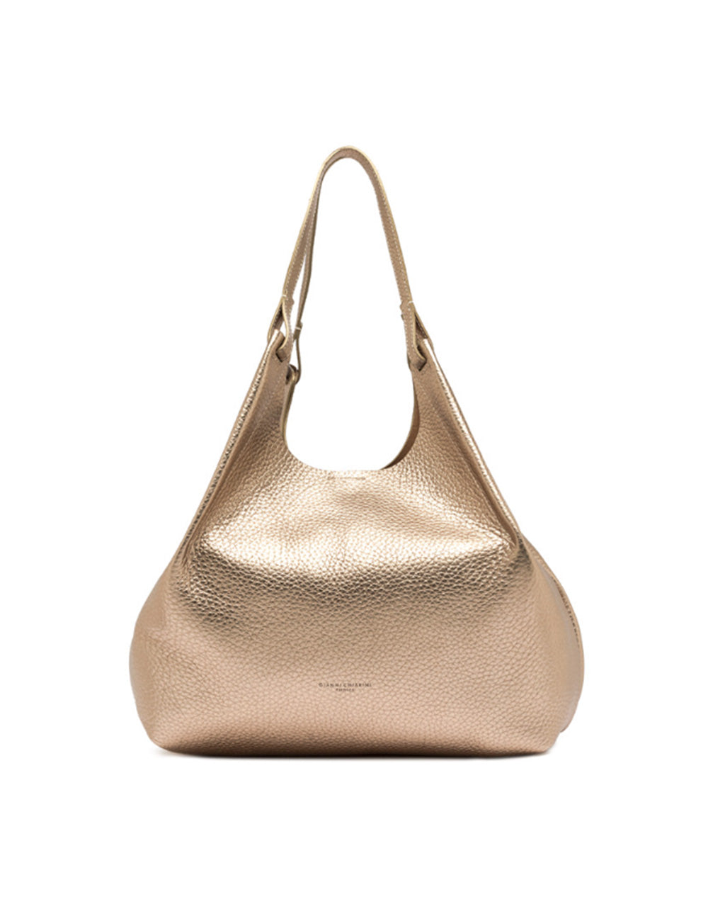 Borsa hobo Gianni Chiarini Dua Mirage Clay in pelle dorata ciottolata