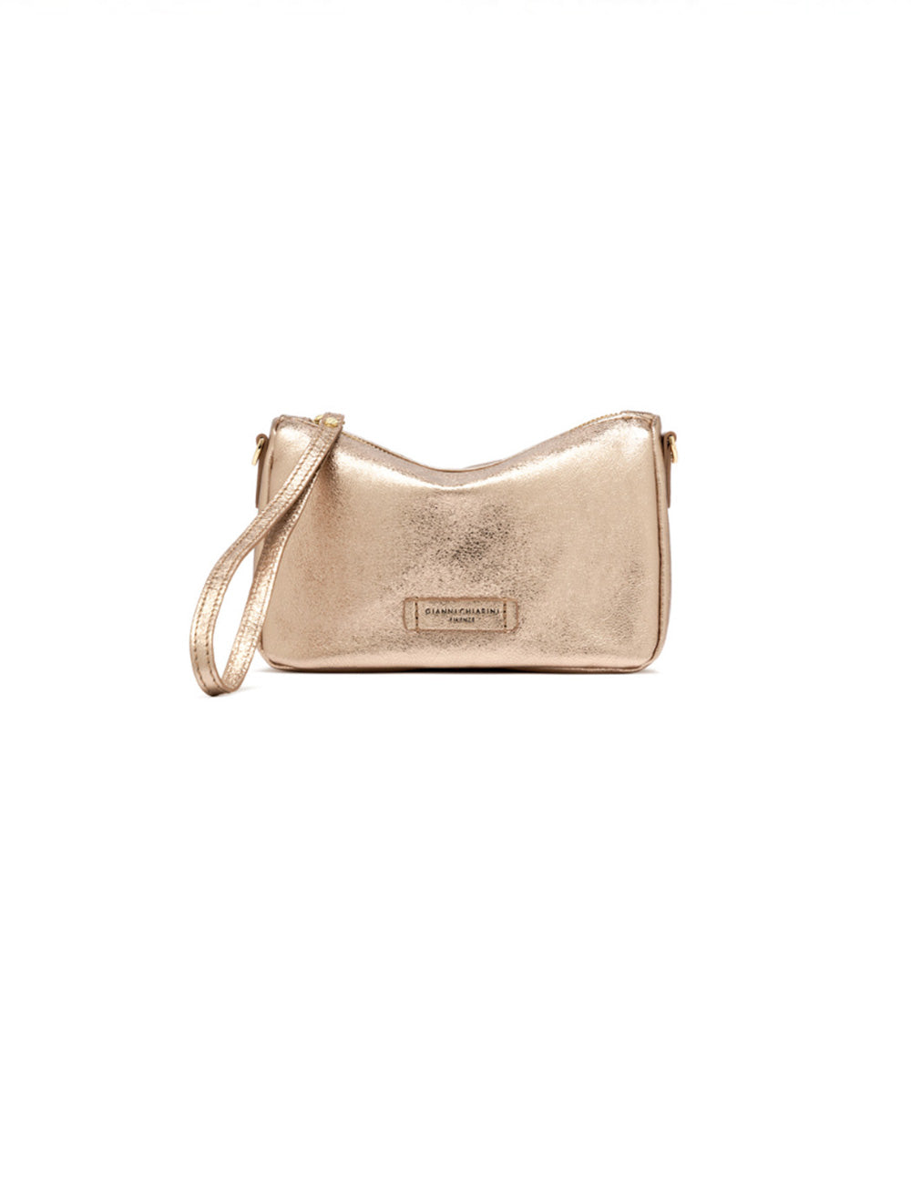 Borsa a tracolla Gianni Chiarini Nora Pouch Small Mirage rosa oro metallico