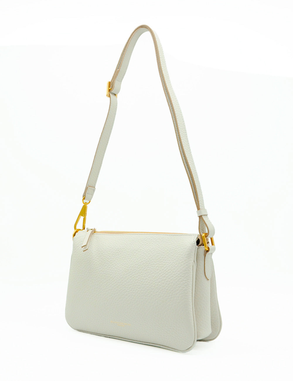 Borsa crossbody Brooke Sabbia Gianni Chiarini in pelle avorio con hardware oro