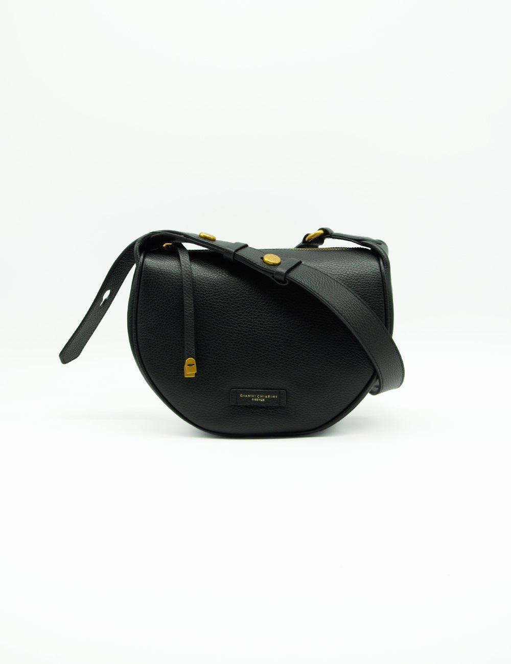 Borsa Charlotte Nera Gianni Chiarini in pelle nera con hardware oro