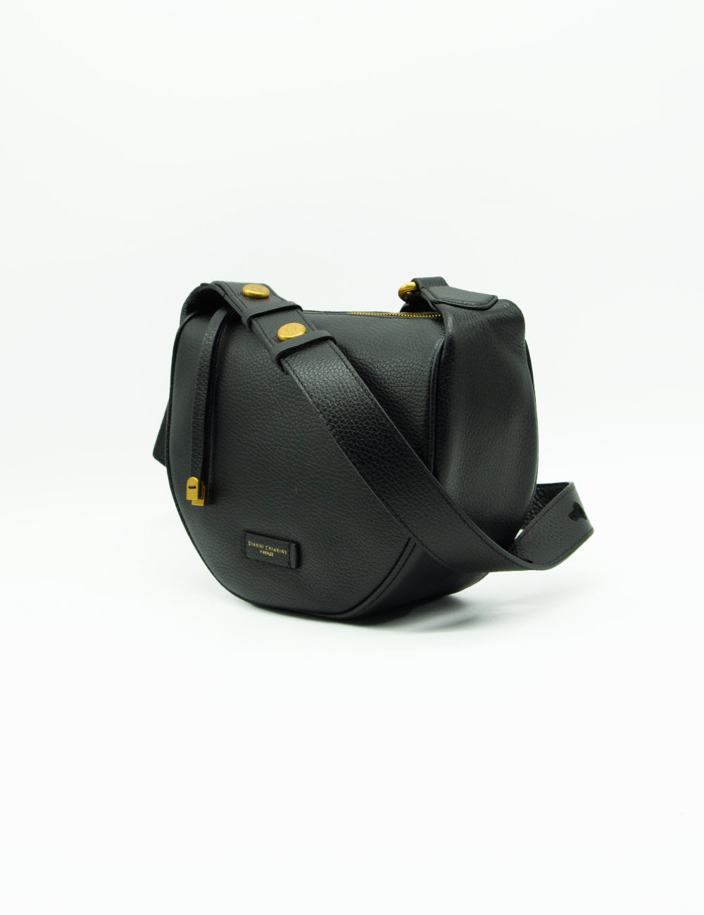 Borsa Charlotte Nera Gianni Chiarini in pelle nera con hardware oro