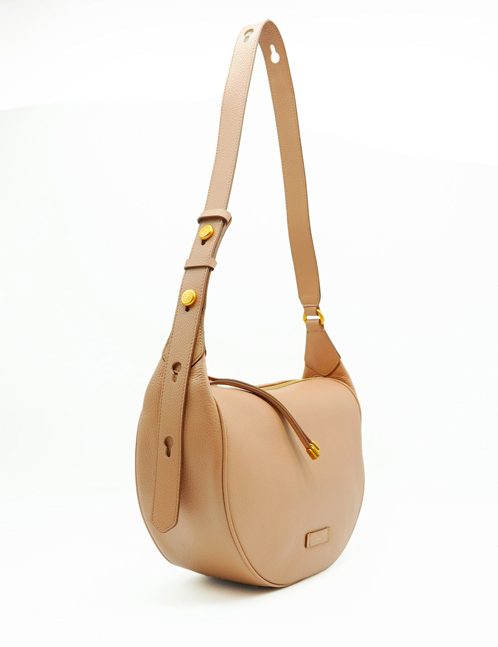Borsa spalla grande Charlotte Clay Gianni Chiarini in pelle beige con hardware oro
