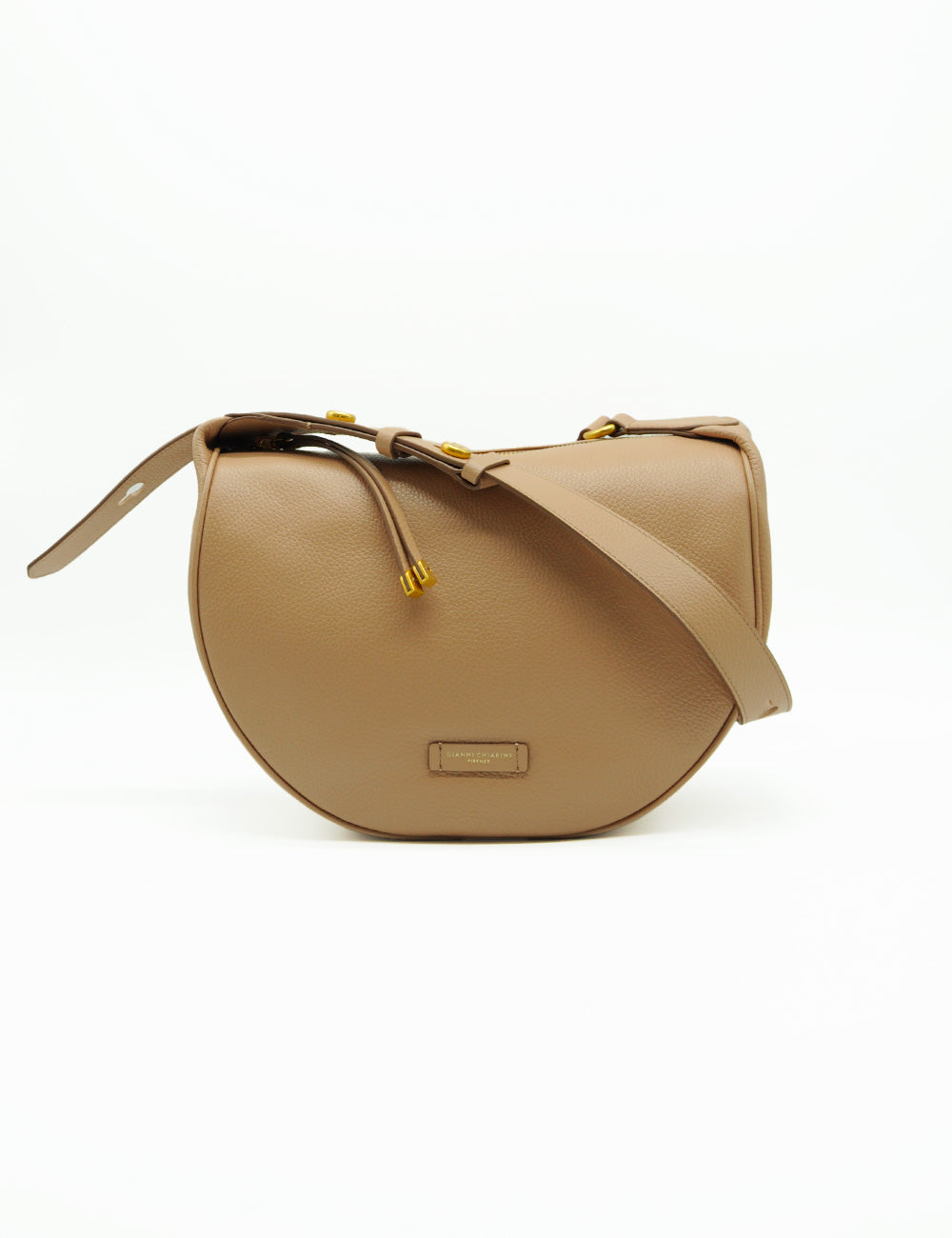 Borsa Charlotte Large Clay Gianni Chiarini in pelle tan a mezzaluna
