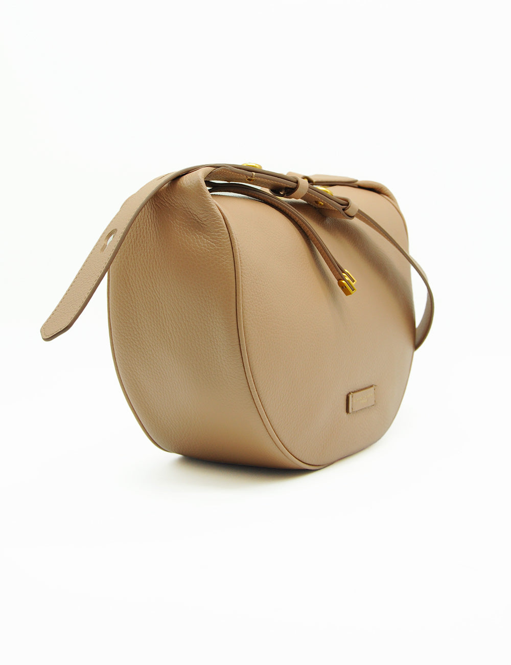 Borsa crossbody Charlotte Large Clay Gianni Chiarini in pelle beige con coulisse e hardware oro