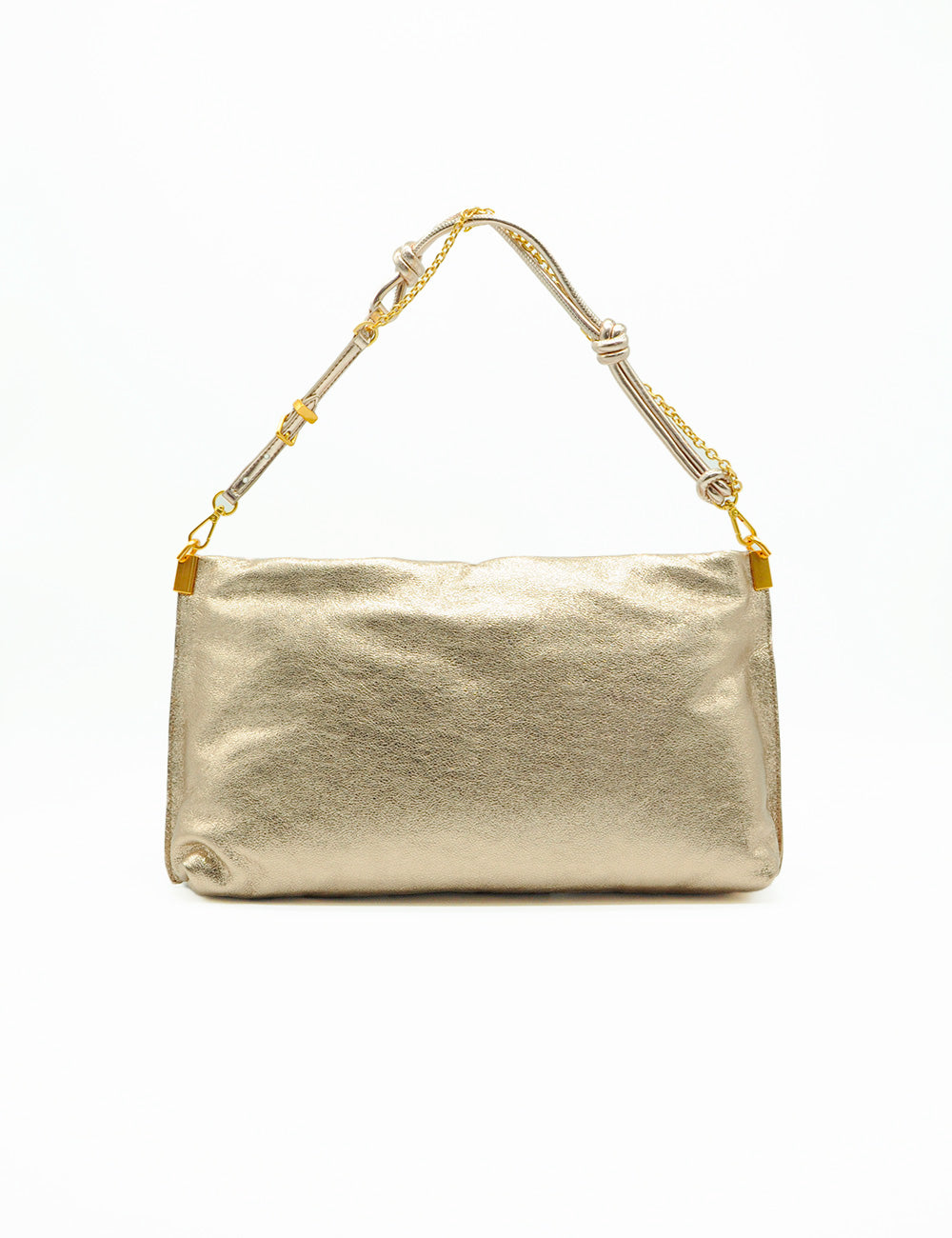 Borsa Gianni Chiarini Fanny Mirage oro metallizzato con catena