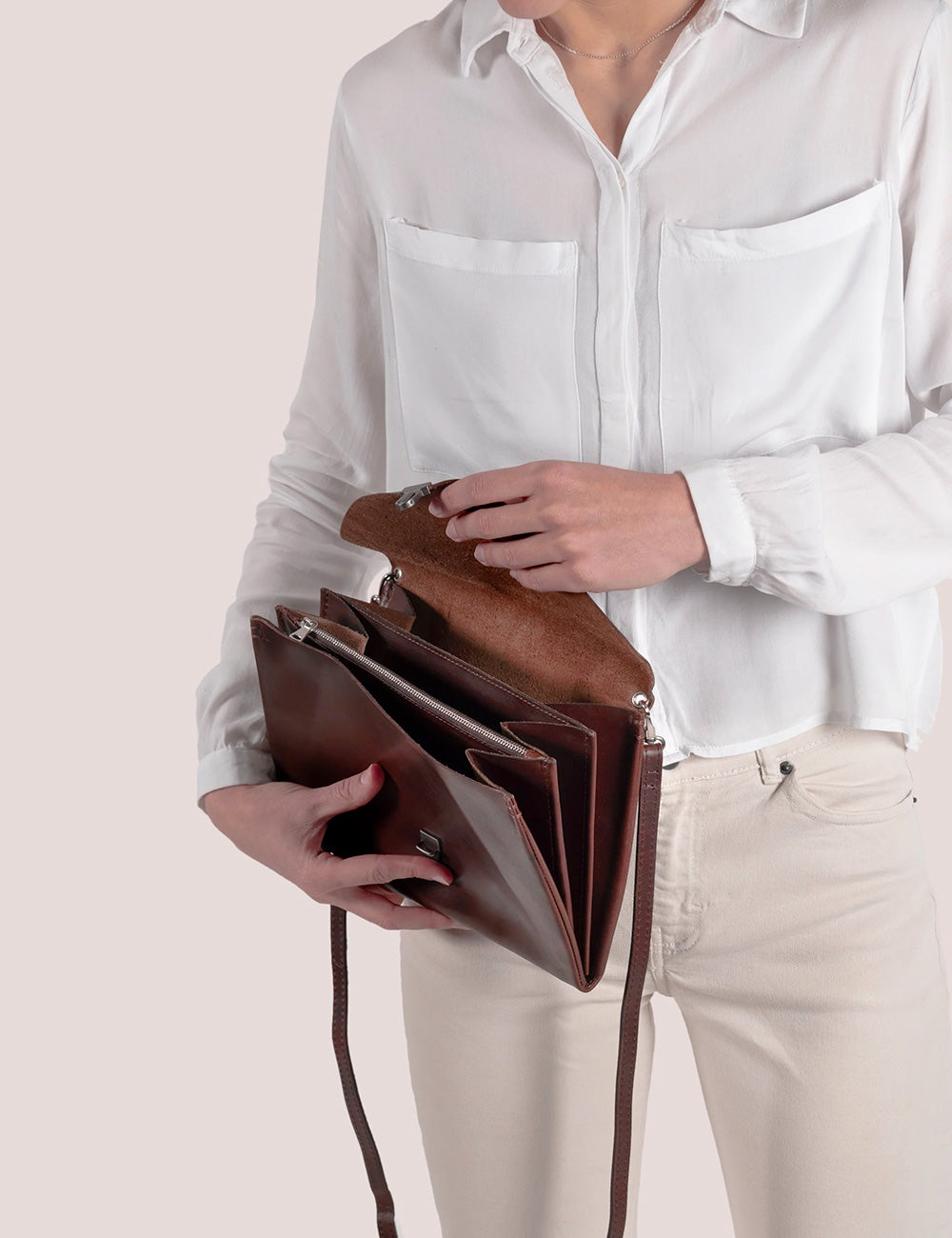 Harold's Tracolla Large Fold Brown