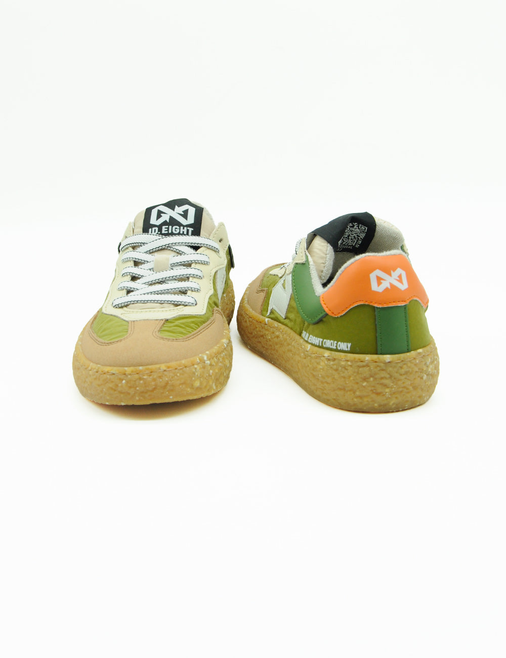 Sneakers ID EIGHT Uriduri Olive Green con suola testurizzata beige