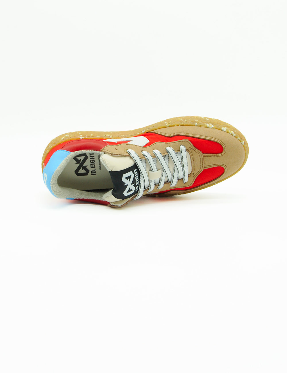 Sneaker ID EIGHT Uriduri Hot Paprika, tan-marrone con accenti gialli, suola in gomma