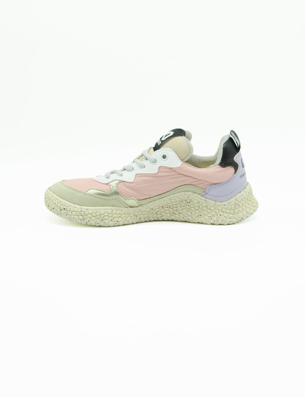 Sneaker ID EIGHT Hana Rosè Light rosa pastello e lavanda in suede con suola testurizzata beige