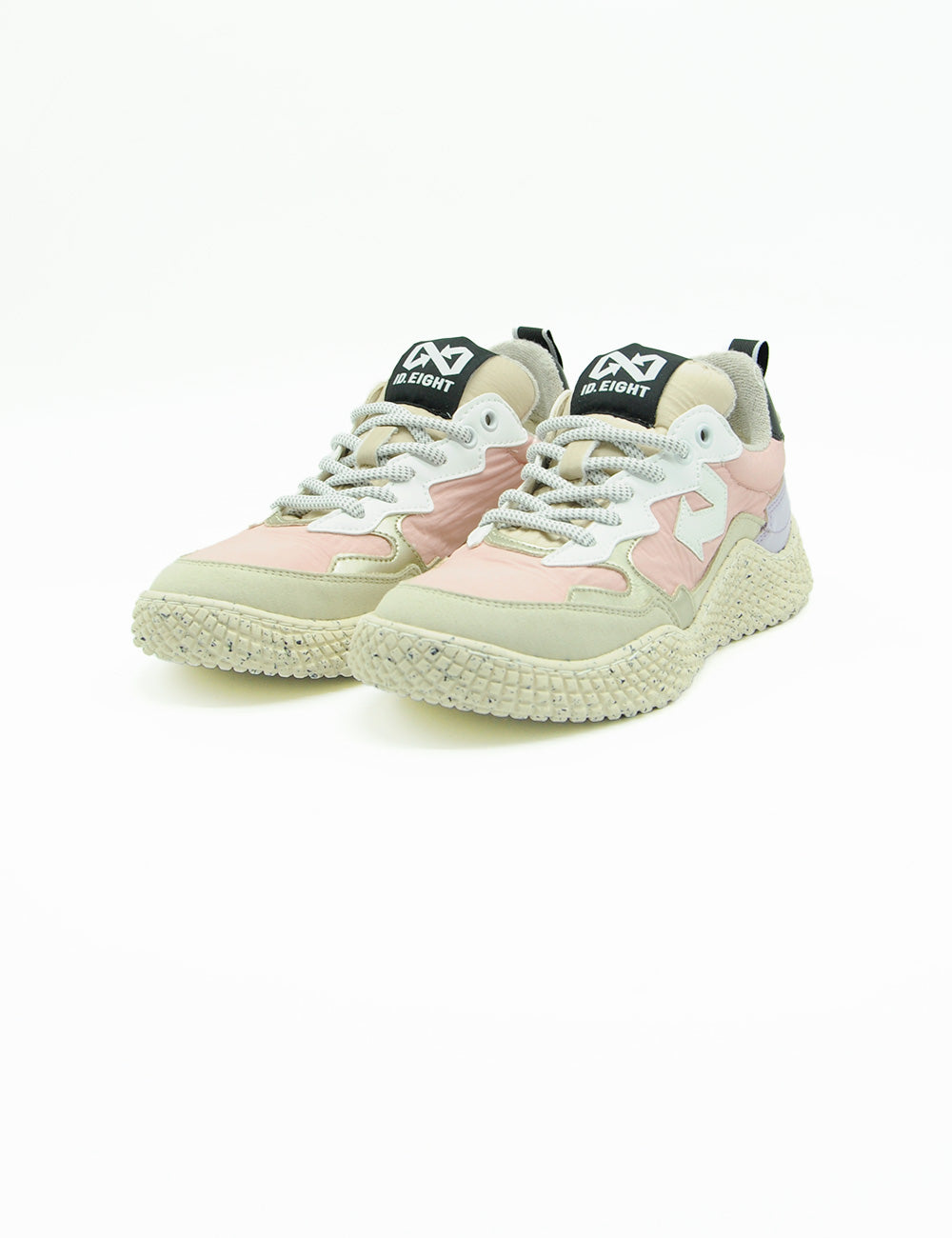 Sneakers ID EIGHT Hana Rosè Light rosa pastello e beige con suola testurizzata
