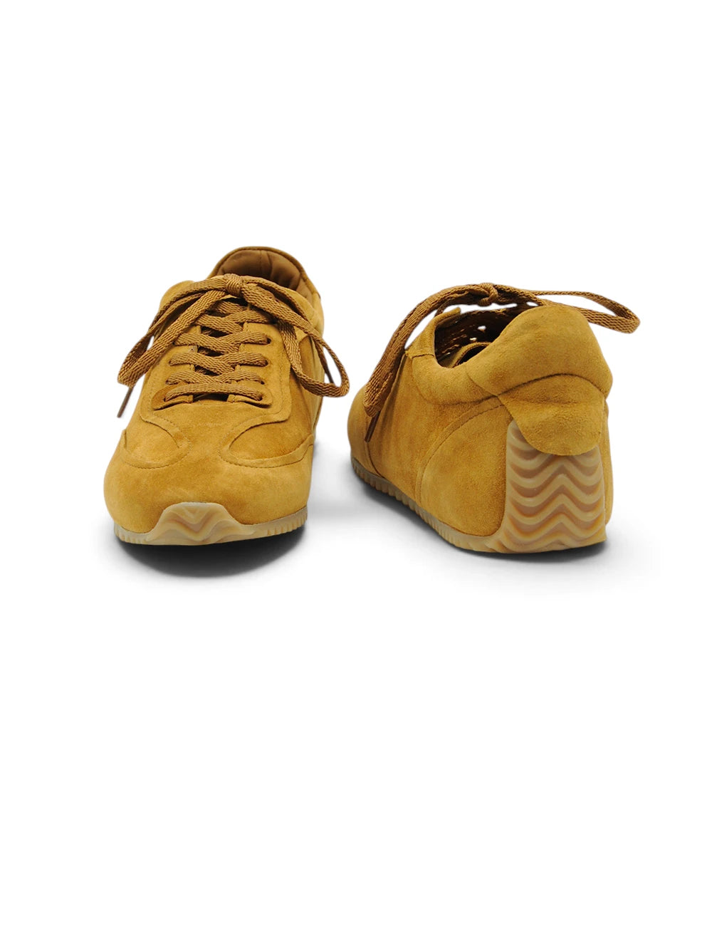 Paio di sneaker jvam baxter caramel in suede color caramello con lacci abbinati e suola in gomma testurizzata