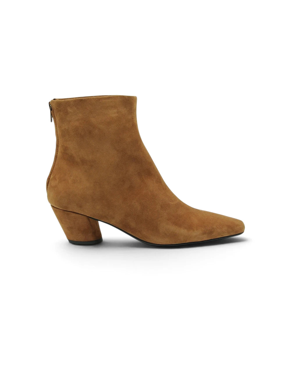 Tan stivaletto jvam biscuit in suede con tacco a blocco e chiusura con zip