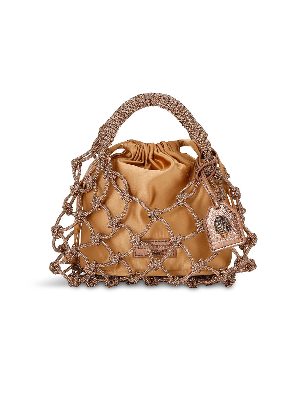 Kurt Geiger Macrame Crystal Bag Bronze