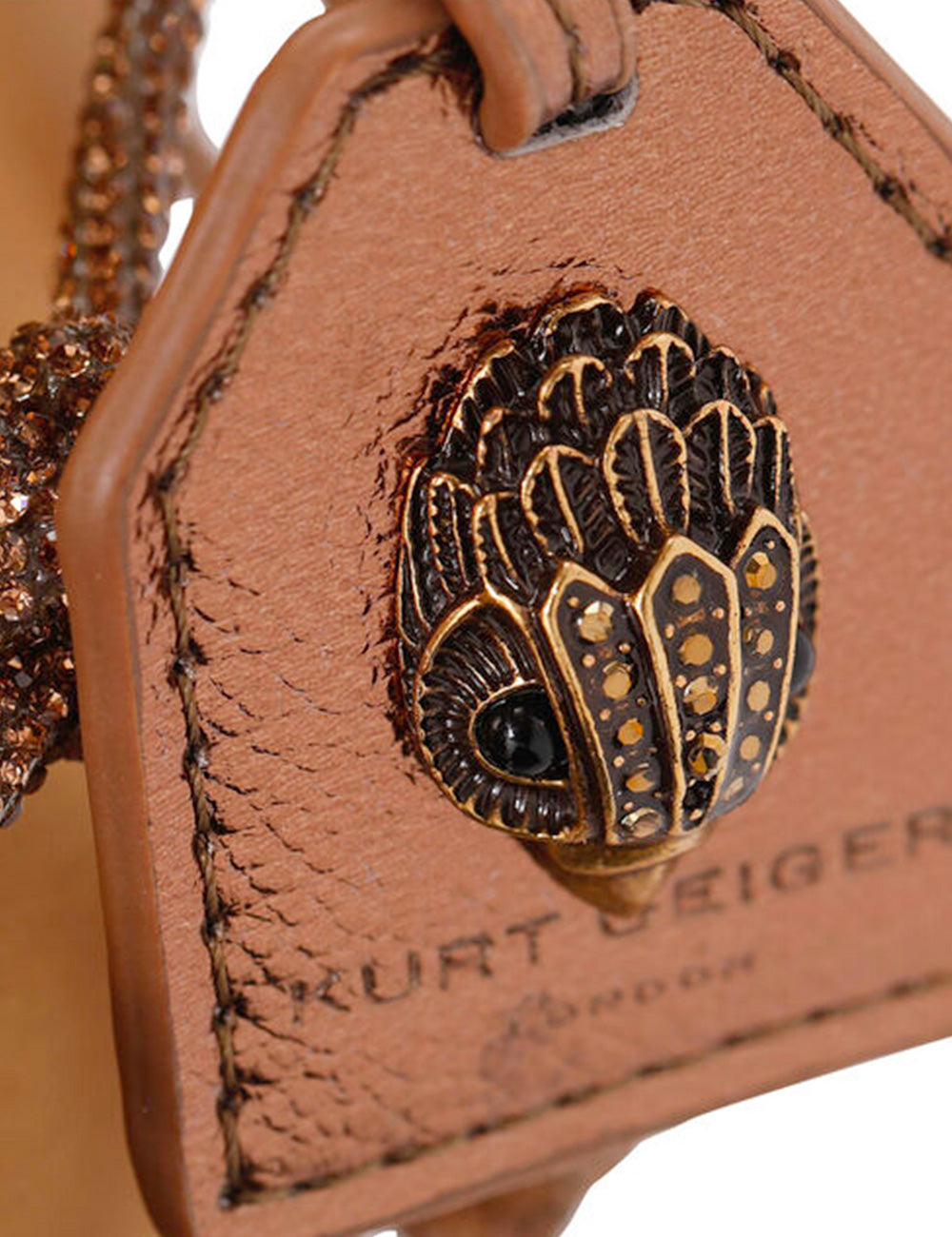 Kurt Geiger Macrame Crystal Bag Bronze